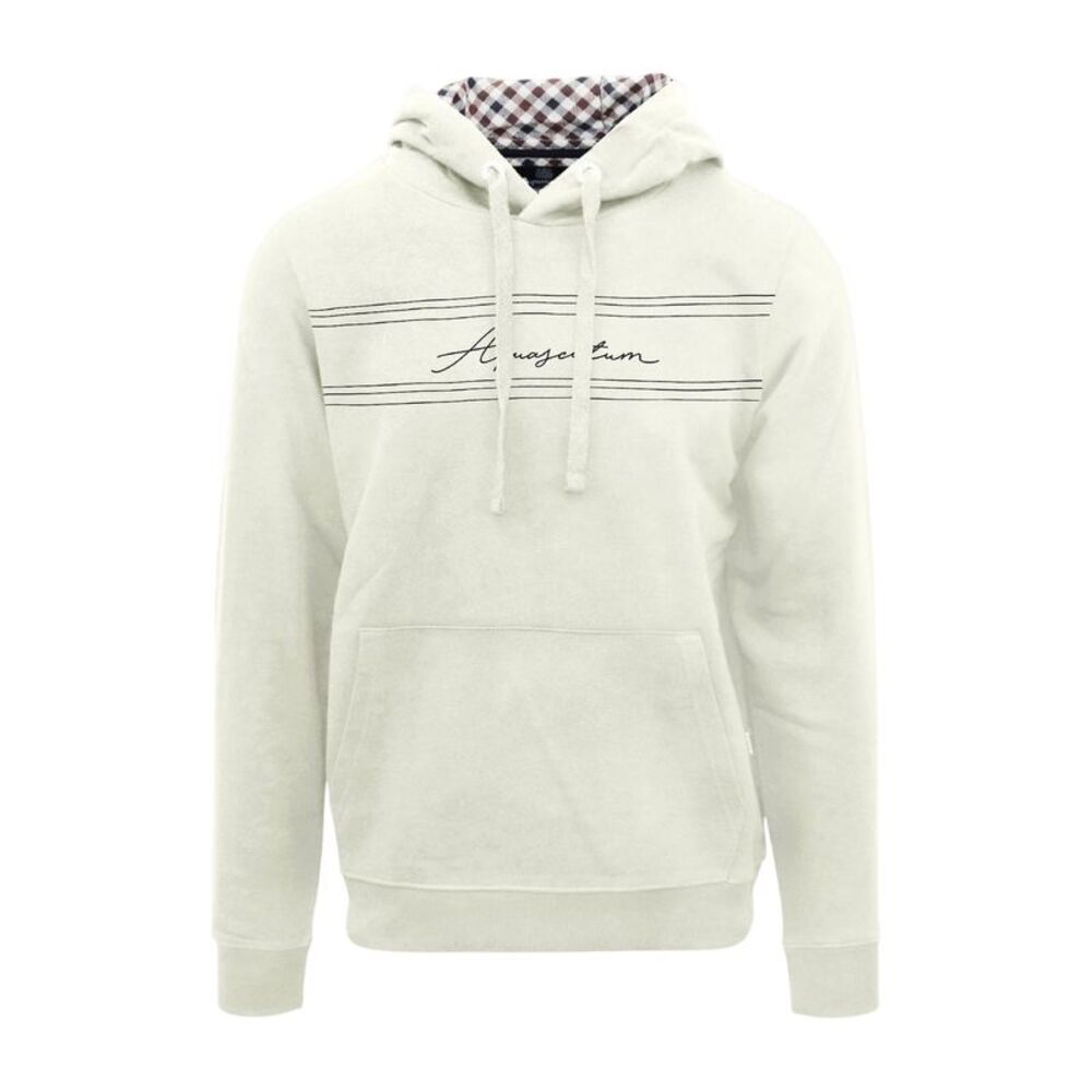 Aquascutum Mens Signature Regular Hoodie / Butter